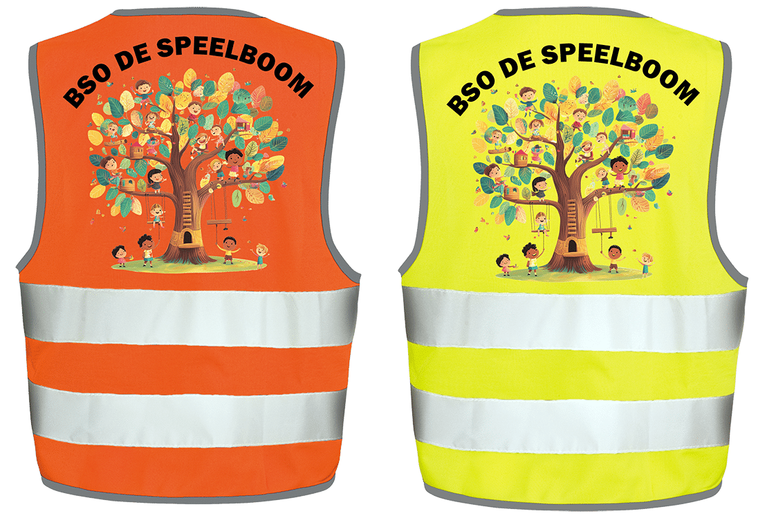 BSO Veiligheidshesjes bedrukken met logo voor kinderen