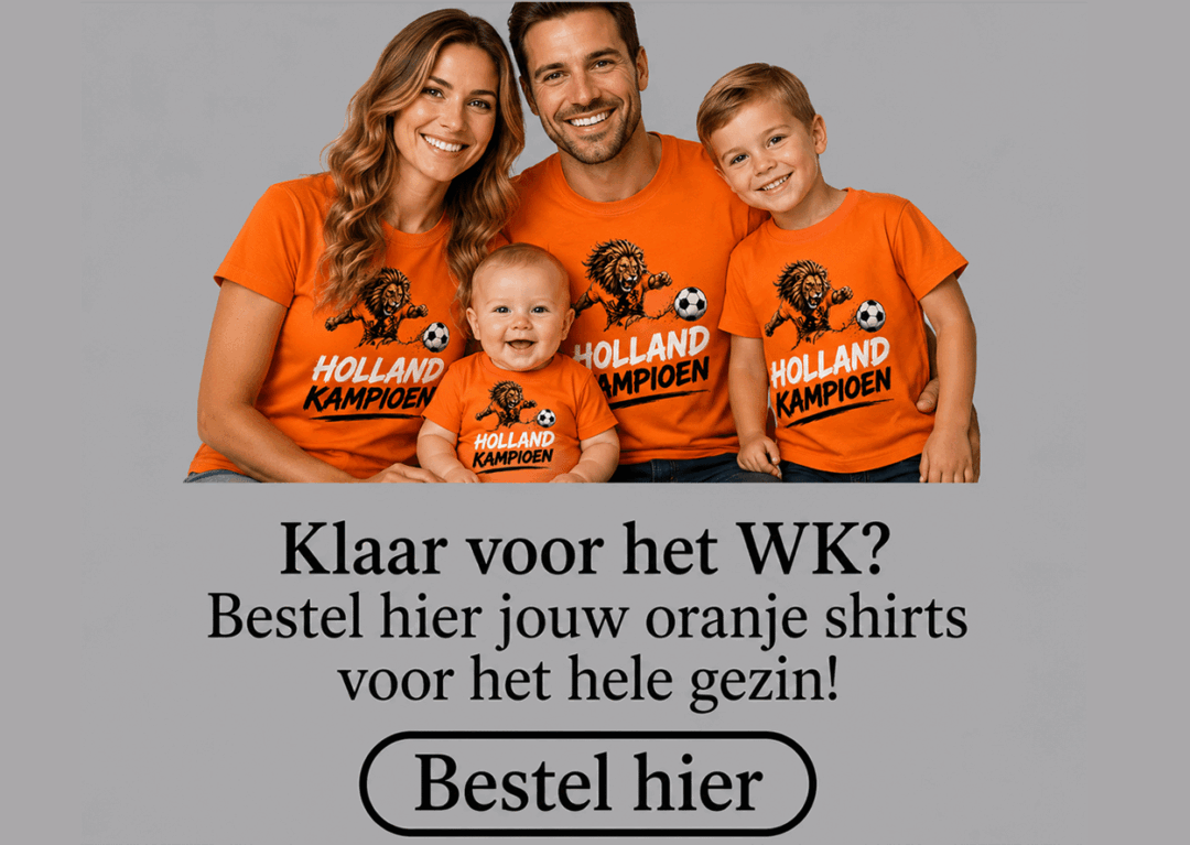 Oranje T-shirt WK voetbal Oranje T-shirt WK voetbal voor het hele gezin