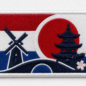 Geborduurde Nederland Japan collectors badge voor oranje juichjack